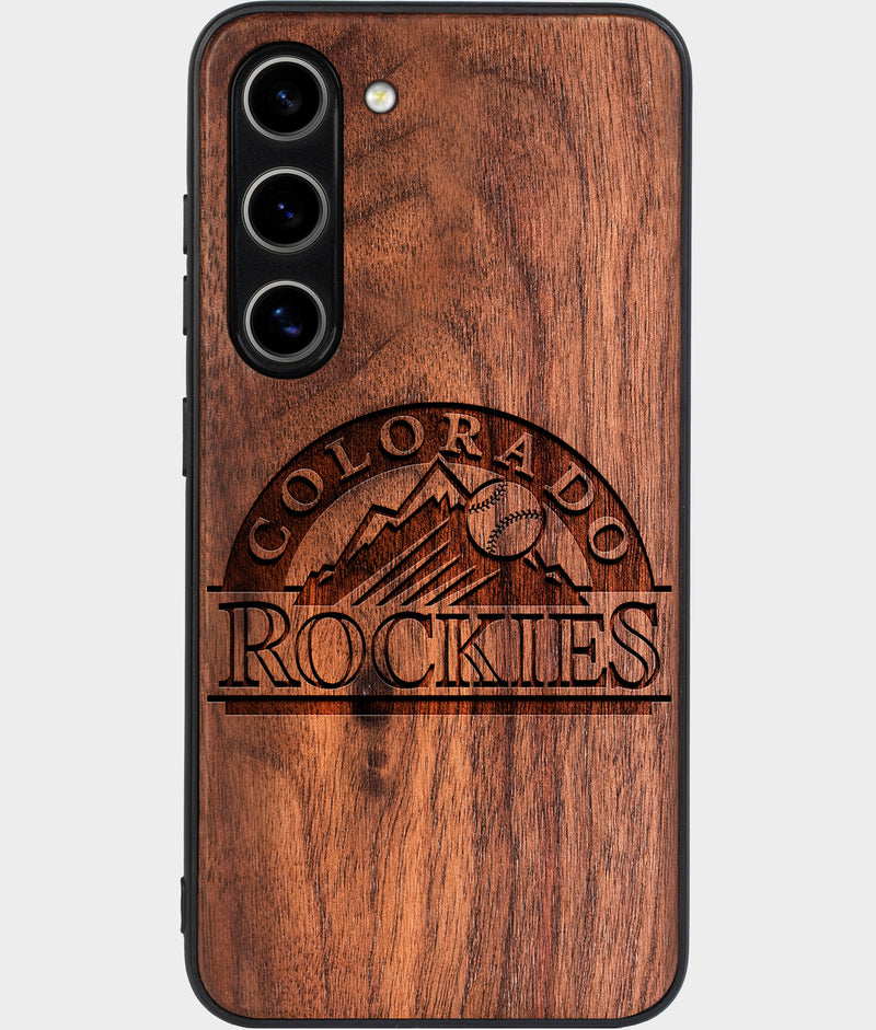 Best Wood Colorado Rockies Samsung Galaxy S25 Plus Case - Custom Engraved Cover - Engraved In Nature