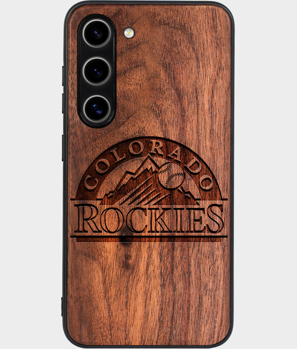 Best Wood Colorado Rockies Galaxy S25 Case - Custom Engraved Cover - Engraved In Nature
