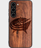 Best Wood Columbus Blue Jackets Samsung Galaxy S25 Plus Case - Custom Engraved Cover - Engraved In Nature