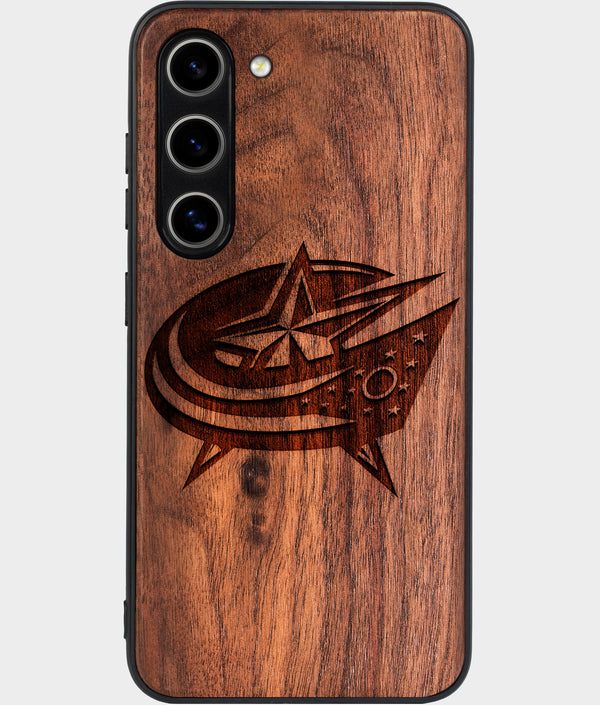 Best Wood Columbus Blue Jackets Galaxy S25 Case - Custom Engraved Cover - Engraved In Nature