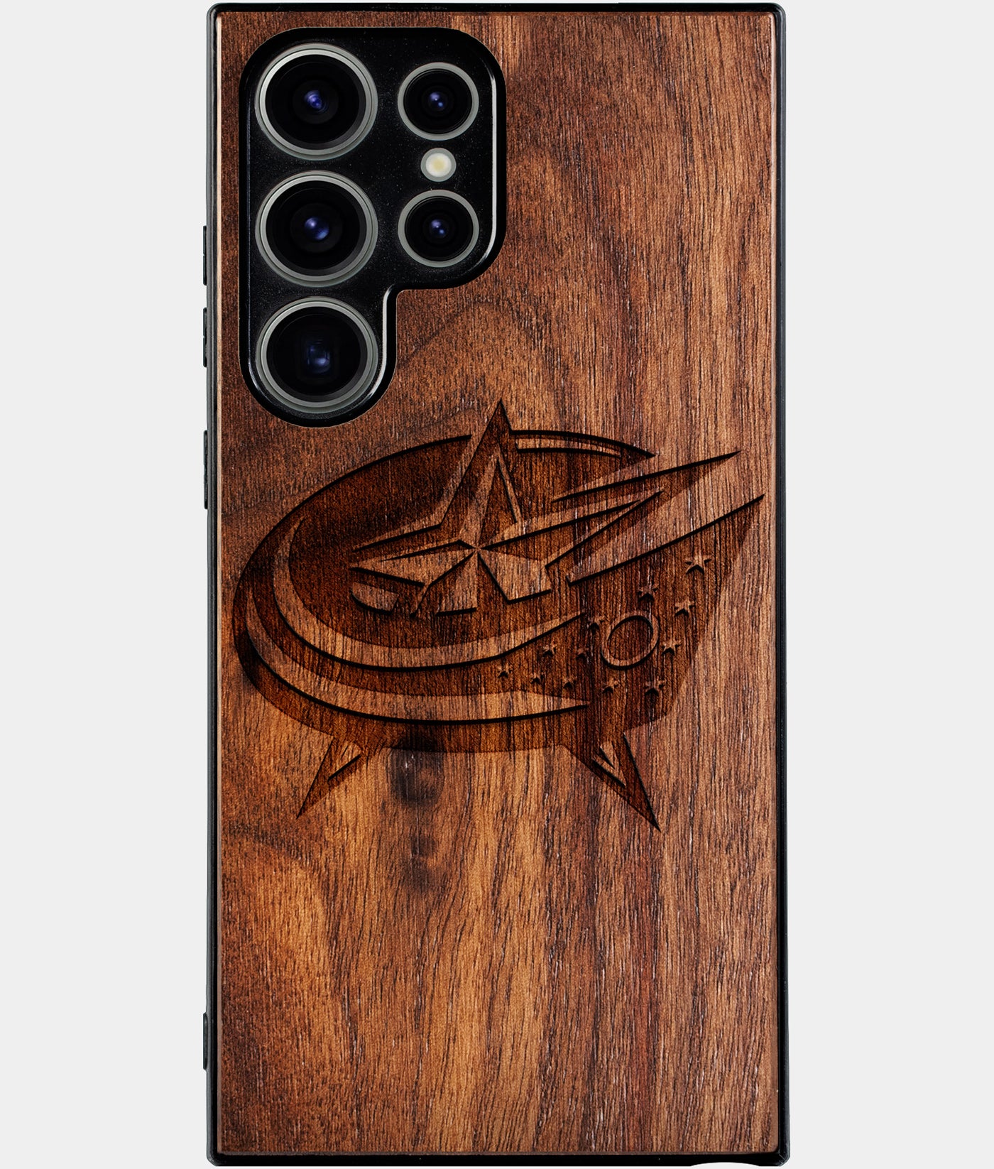 Best Wood Columbus Blue Jackets Samsung Galaxy S25 Ultra Case - Custom Engraved Cover - Engraved In Nature