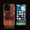 Custom Dallas Mavericks iPhone 16/16 Pro/16 Pro Max/16 Plus Case - Carved Wood Mavericks Cover