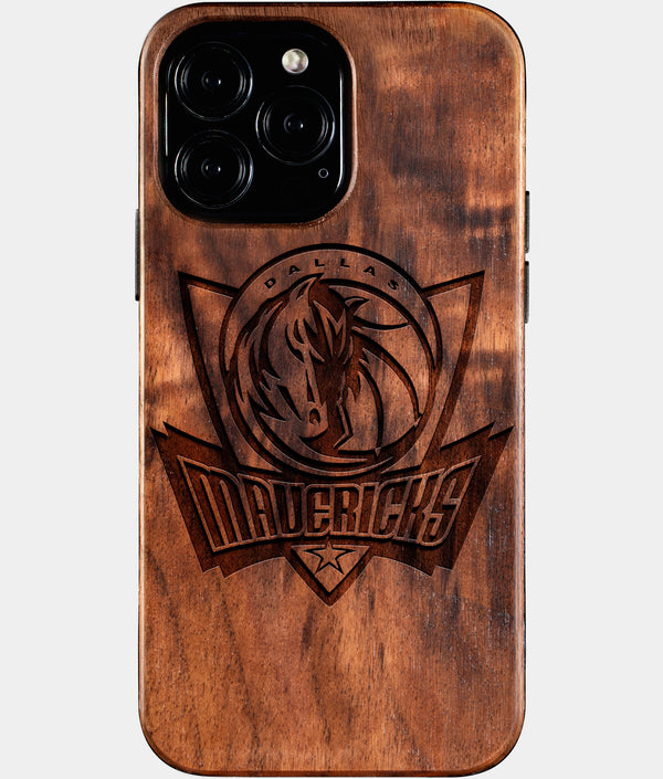 Custom Dallas Mavericks iPhone 16/16 Pro/16 Pro Max/16 Plus Case - Wood Mavericks Cover - Eco-friendly Dallas Mavericks iPhone 16 Case - Carved Wood Custom Dallas Mavericks Gift For Him - Monogrammed Personalized iPhone 16 Cover By Engraved In Nature
