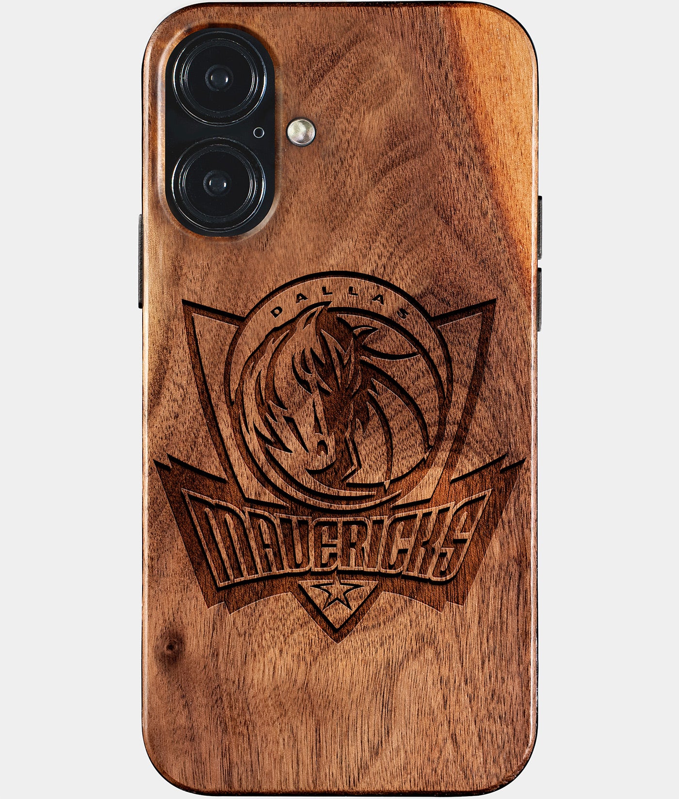 Eco-friendly Dallas Mavericks iPhone 17 Case - Carved Wood Custom Dallas Mavericks Gift For Him - Monogrammed Personalized iPhone 17 Cover By Engraved In Nature