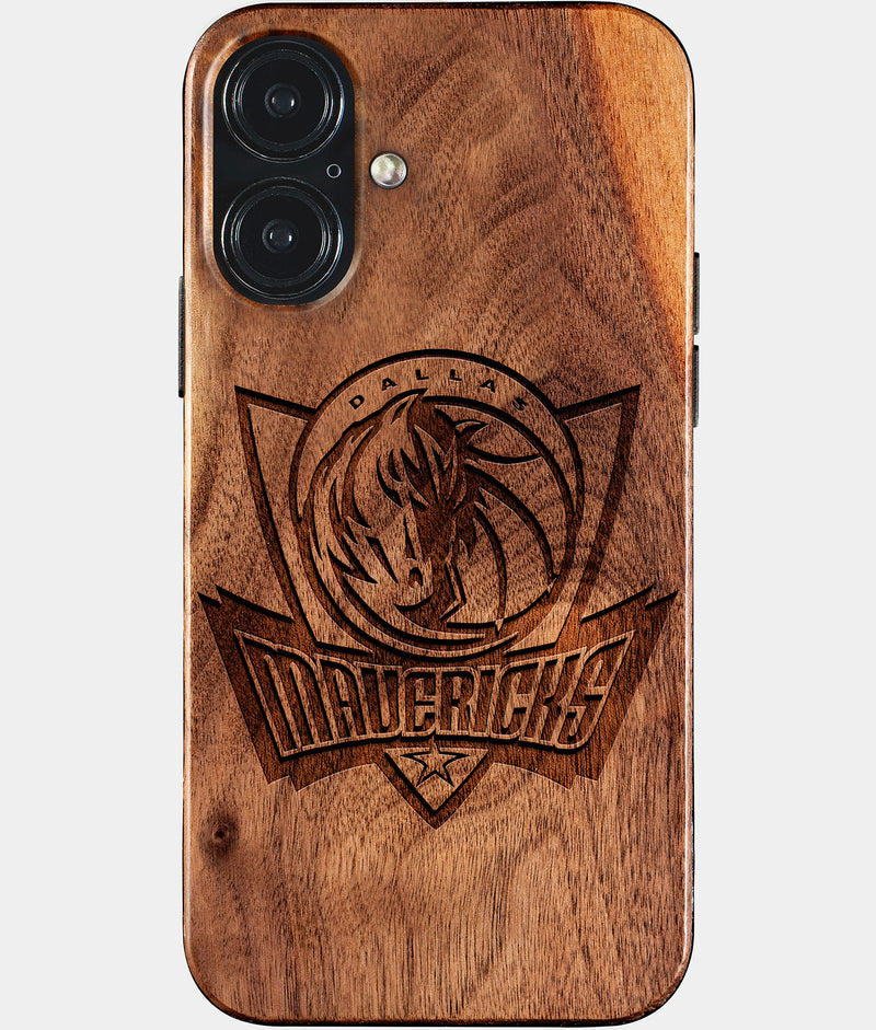 Eco-friendly Dallas Mavericks iPhone 17 Case - Carved Wood Custom Dallas Mavericks Gift For Him - Monogrammed Personalized iPhone 17 Cover By Engraved In Nature