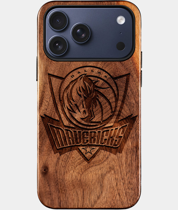 Custom Dallas Mavericks iPhone 17/17 Pro/17 Pro Max/17 Air Case - Wood Mavericks Cover - Eco-friendly Dallas Mavericks iPhone 17 Case - Carved Wood Custom Dallas Mavericks Gift For Him - Monogrammed Personalized iPhone 17 Cover By Engraved In Nature
