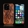 Custom Denver Broncos iPhone 16/16 Pro/16 Pro Max/16 Plus Case - Carved Wood Broncos Cover