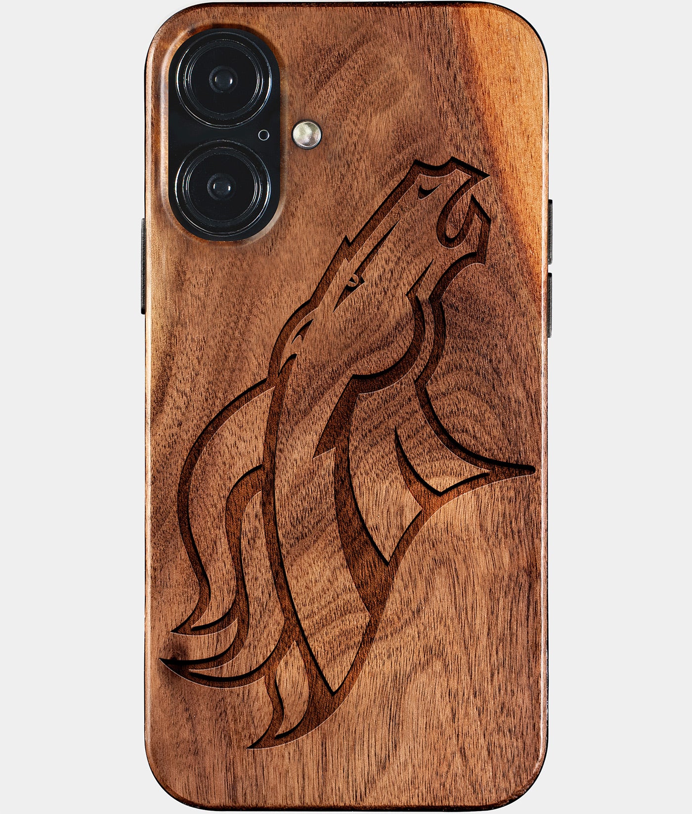 Eco-friendly Denver Broncos iPhone 17 Case - Carved Wood Custom Denver Broncos Gift For Him - Monogrammed Personalized iPhone 17 Cover By Engraved In Nature