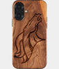 Eco-friendly Denver Broncos iPhone 17 Case - Carved Wood Custom Denver Broncos Gift For Him - Monogrammed Personalized iPhone 17 Cover By Engraved In Nature