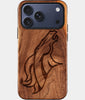 Eco-friendly Denver Broncos iPhone 17 Pro Case - Carved Wood Custom Denver Broncos Gift For Him - Monogrammed Personalized iPhone 17 Pro Cover By Engraved In Nature
