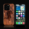 Custom Detroit Lions iPhone 16/16 Pro/16 Pro Max/16 Plus Case - Carved Wood Detroit Lions Cover