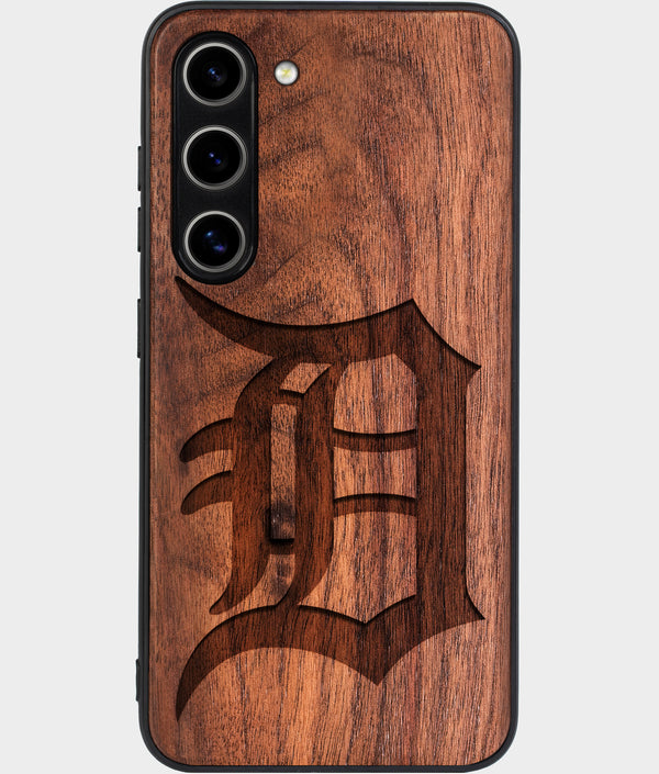 Best Wood Detroit Tigers Galaxy S25 Case - Custom Engraved Cover - Engraved In Nature