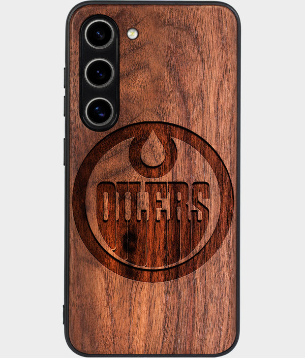 Best Wood Edmonton Oilers Galaxy S25 Case - Custom Engraved Cover - Engraved In Nature