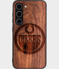 Best Wood Edmonton Oilers Galaxy S25 Case - Custom Engraved Cover - Engraved In Nature