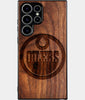 Best Wood Edmonton Oilers Samsung Galaxy S25 Ultra Case - Custom Engraved Cover - Engraved In Nature