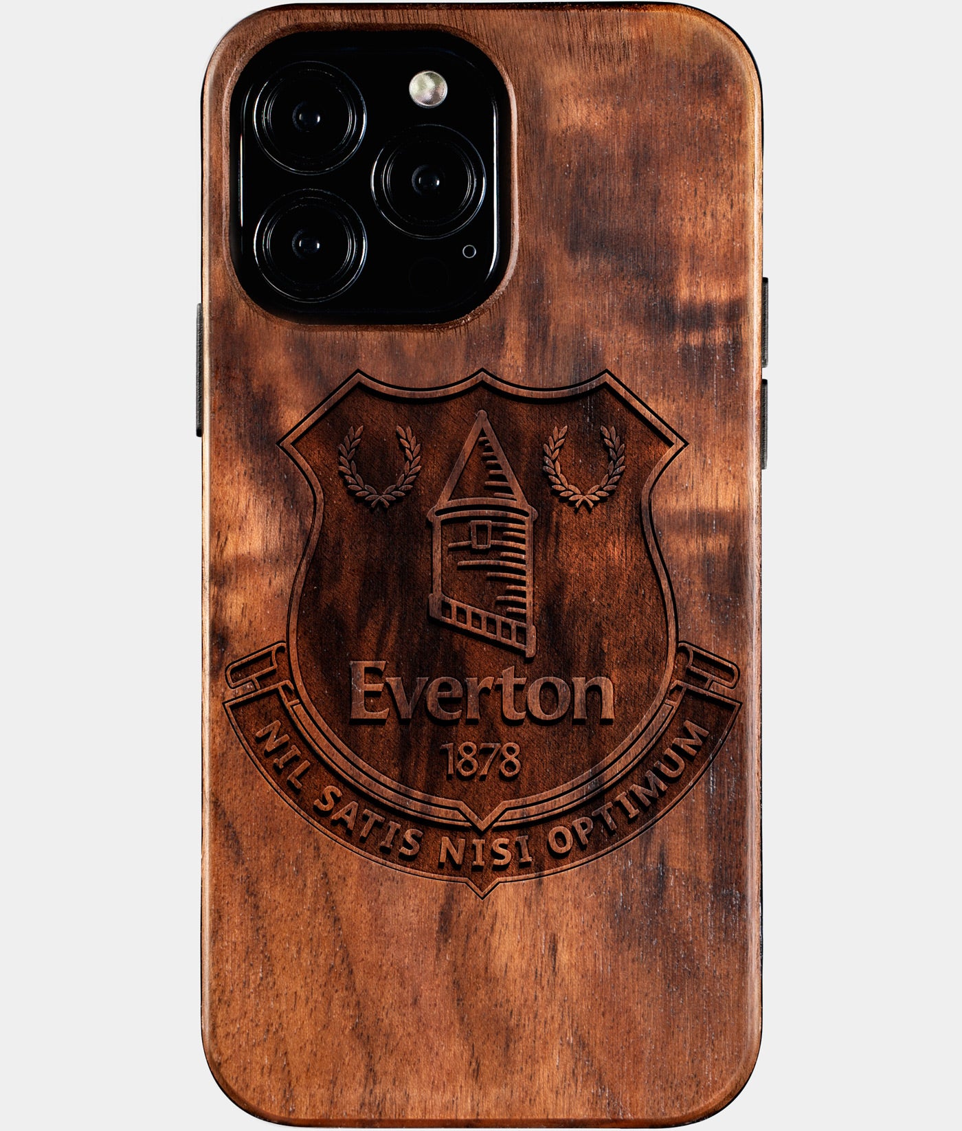 Custom Everton F.C. iPhone 16/16 Pro/16 Pro Max/16 Plus Case - Wood Everton FC Cover - Eco-friendly Everton FC iPhone 16 Case - Carved Wood Custom Everton FC Gift For Him - Monogrammed Personalized iPhone 16 Cover By Engraved In Nature