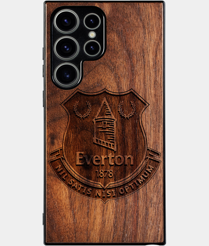 Best Wood Everton F.C. Samsung Galaxy S25 Ultra Case - Custom Engraved Cover - Engraved In Nature