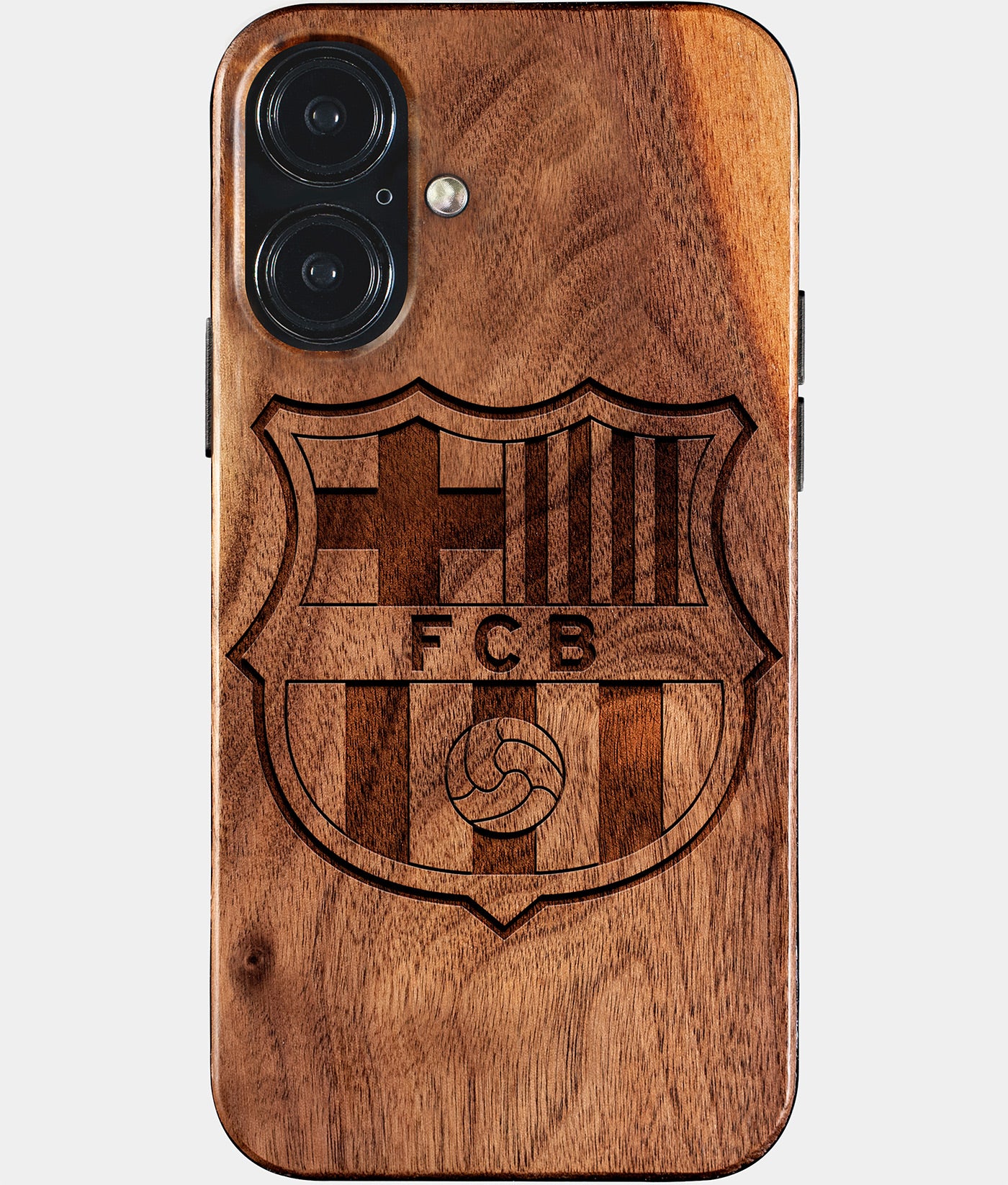Eco-friendly FC Barcelona iPhone 17 Case - Carved Wood Custom FC Barcelona Gift For Him - Monogrammed Personalized iPhone 17 Cover By Engraved In Nature