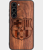 Best Wood FC Barcelona Samsung Galaxy S25 Plus Case - Custom Engraved Cover - Engraved In Nature