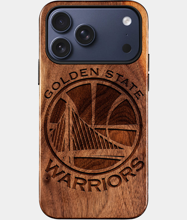 Custom Golden State Warriors iPhone 17/17 Pro/17 Pro Max/17 Air Case - Wood Warriors Cover - Eco-friendly Golden State Warriors iPhone 17 Case - Carved Wood Custom Golden State Warriors Gift For Him - Monogrammed Personalized iPhone 17 Cover By Engraved In Nature