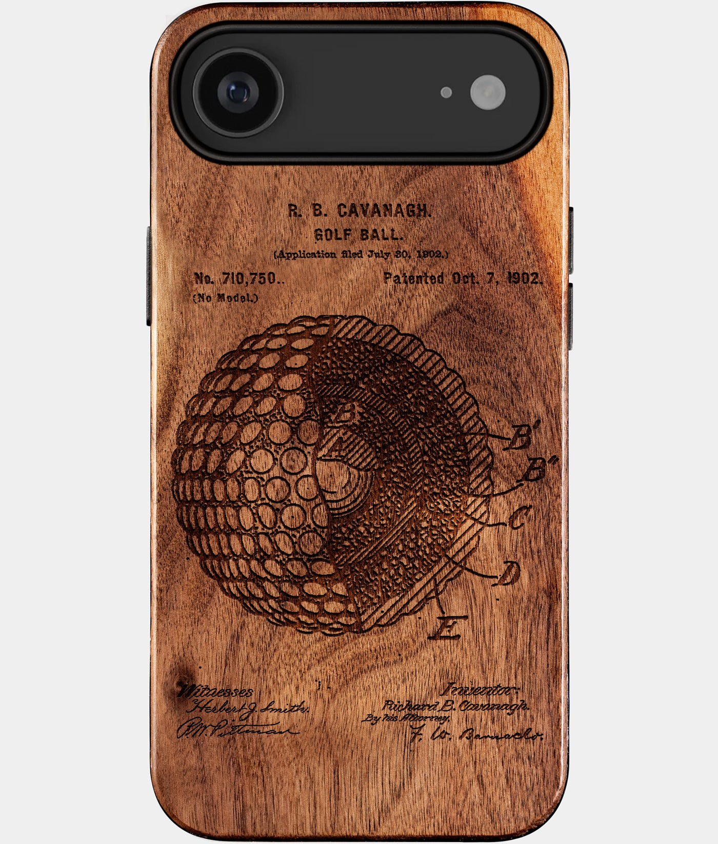 Custom Golf iPhone 17 Air Cases Golf Ball Personalized Golf Gifts For Men 2026 Best Golf Christmas Gifts Best Country Club Gifts Carved Wood Unusual Golf Gift For Him Monogrammed iPhone 17 Air Covers