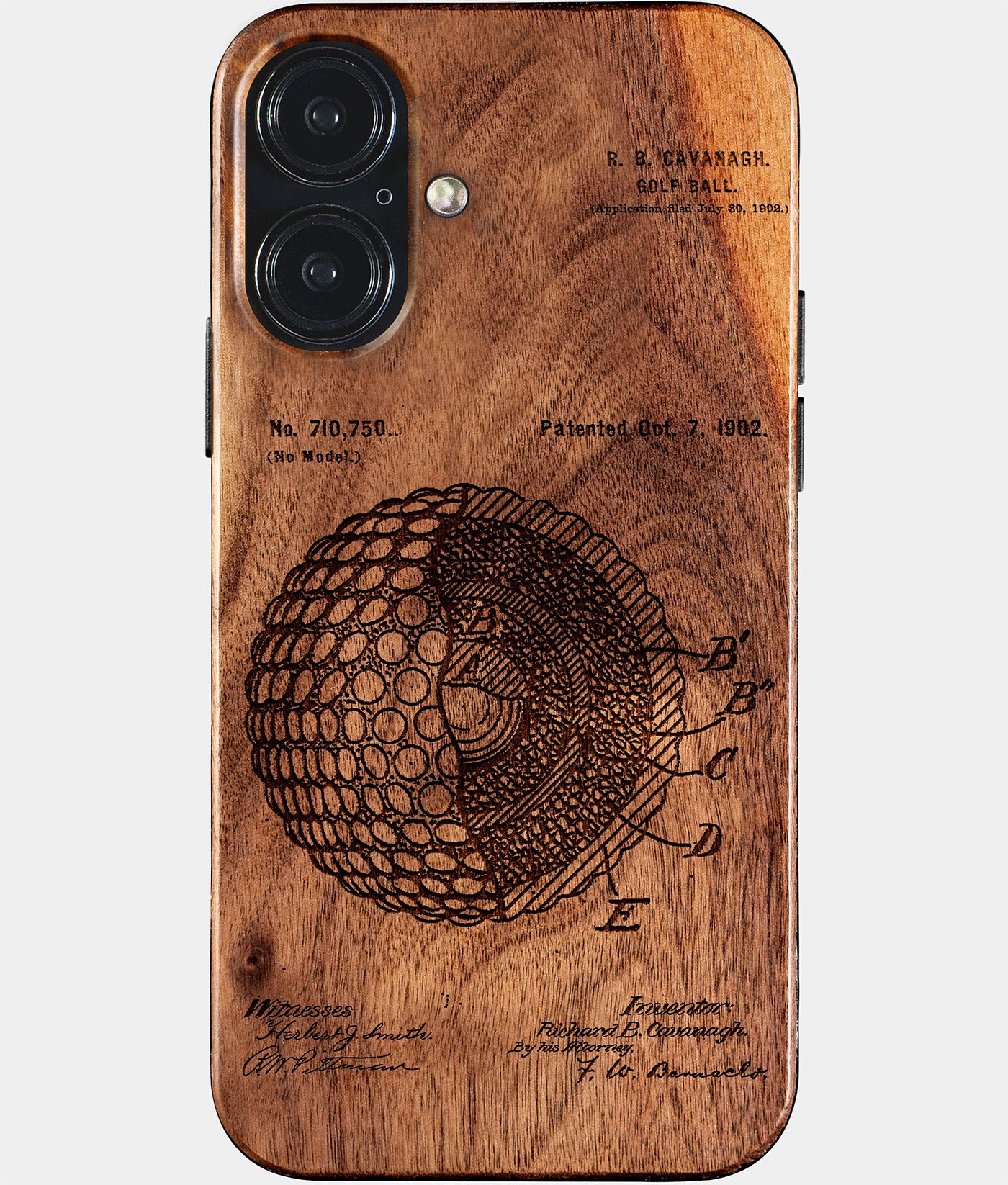 Custom Golf iPhone 17 Cases Golf Ball Personalized Golf Gifts For Men 2026 Best Golf Christmas Gifts Best Country Club Gifts Carved Wood Unusual Golf Gift For Him Monogrammed iPhone 17 Covers