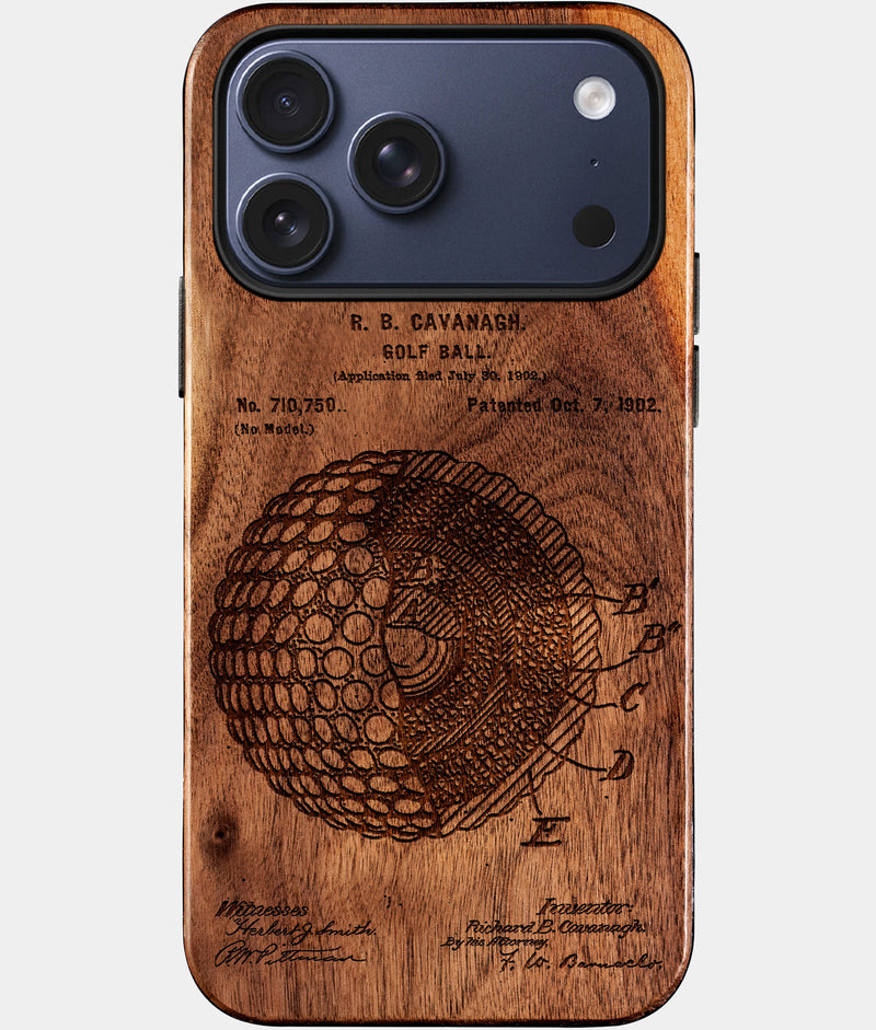 Custom Golf iPhone 17 Pro Max Cases Golf Ball Personalized Golf Gifts For Men 2026 Best Golf Christmas Gifts Best Country Club Gifts Carved Wood Unusual Golf Gift For Him Monogrammed iPhone 17 Pro Max Covers