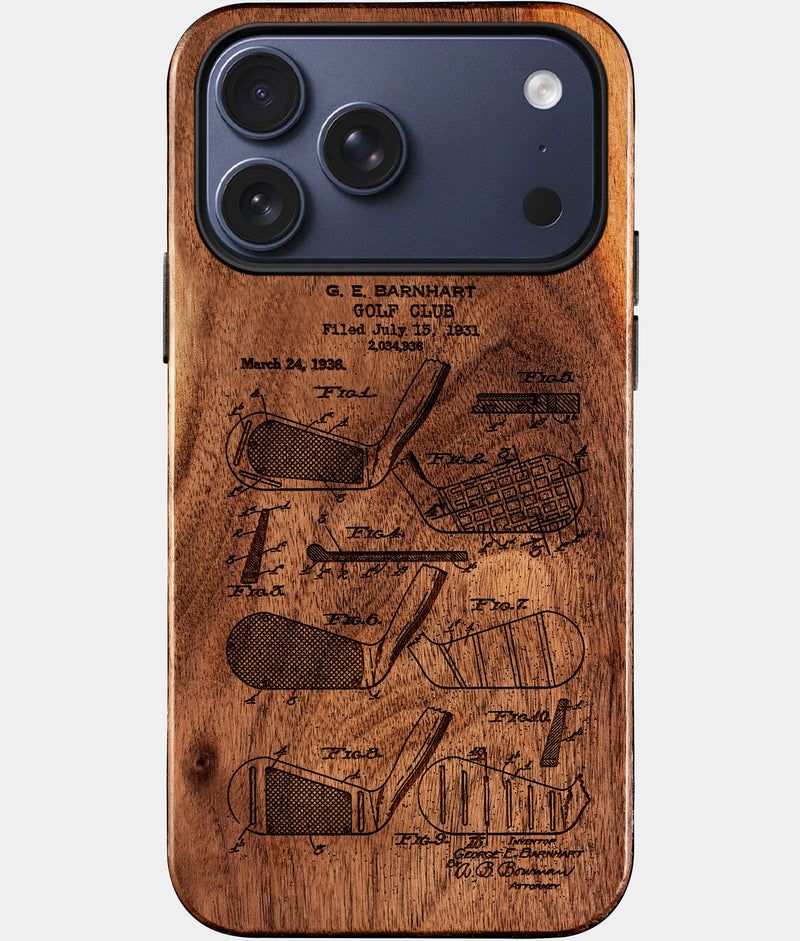 Custom Golf iPhone 17 Pro Max Cases Golf Club Personalized Golf Gifts For Men 2025 Best Golf Christmas Gifts Best Country Club Gifts Carved Wood Unusual Golf Gift For Him Monogrammed iPhone 17 Pro Max Covers