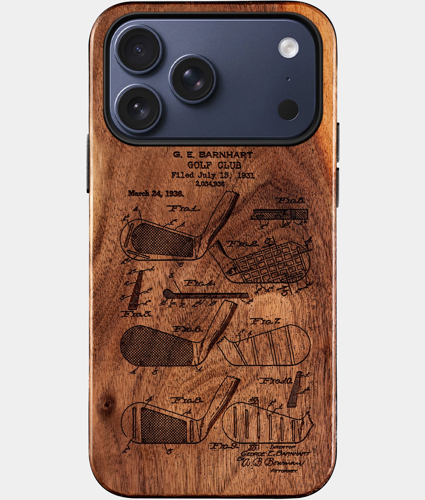 Custom Golf iPhone 17 Series Cases Golf Club Personalized Golf Gifts For Men 2026 Best Golf Christmas Gifts Best Country Club Gifts Carved Wood Unusual Golf Gift For Him Monogrammed iPhone 17 Series Covers