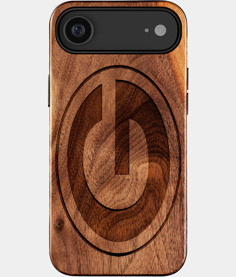 Eco-friendly Green Bay Packers iPhone 17 Air Case - Carved Wood Custom Green Bay Packers Gift For Him - Monogrammed Personalized iPhone 17 Air Cover By Engraved In Nature