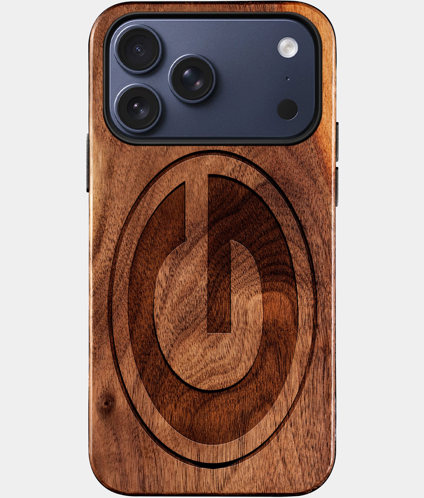 Eco-friendly Green Bay Packers iPhone 17 Pro Max Case - Carved Wood Custom Green Bay Packers Gift For Him - Monogrammed Personalized iPhone 17 Pro Max Cover By Engraved In Nature