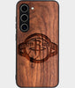Best Wood Houston Rockets Samsung Galaxy S25 Plus Case - Custom Engraved Cover - Engraved In Nature