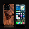 Custom Houston Texans iPhone 16/16 Pro/16 Pro Max/16 Plus Case - Carved Wood Texans Cover