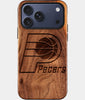 Eco-friendly Indiana Pacers iPhone 17 Pro Max Case - Carved Wood Custom Indiana Pacers Gift For Him - Monogrammed Personalized iPhone 17 Pro Max Cover By Engraved In Nature