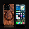 Custom Indianapolis Colts iPhone 16/16 Pro/16 Pro Max/16 Plus Case - Carved Wood Colts Cover