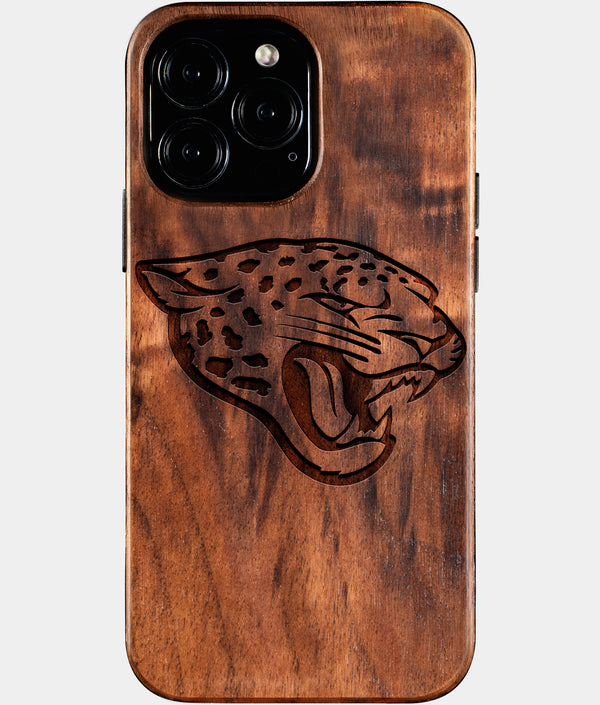 Custom Jacksonville Jaguars iPhone 16/16 Pro/16 Pro Max/16 Plus Case - Wood Jaguars Cover - Eco-friendly Jacksonville Jaguars iPhone 16 Case - Carved Wood Custom Jacksonville Jaguars Gift For Him - Monogrammed Personalized iPhone 16 Cover By Engraved In Nature