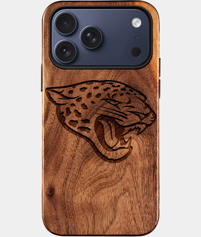 Custom Jacksonville Jaguars iPhone 17/17 Pro/17 Pro Max/17 Air Case - Wood Jaguars Cover - Eco-friendly Jacksonville Jaguars iPhone 17 Case - Carved Wood Custom Jacksonville Jaguars Gift For Him - Monogrammed Personalized iPhone 17 Cover By Engraved In Nature
