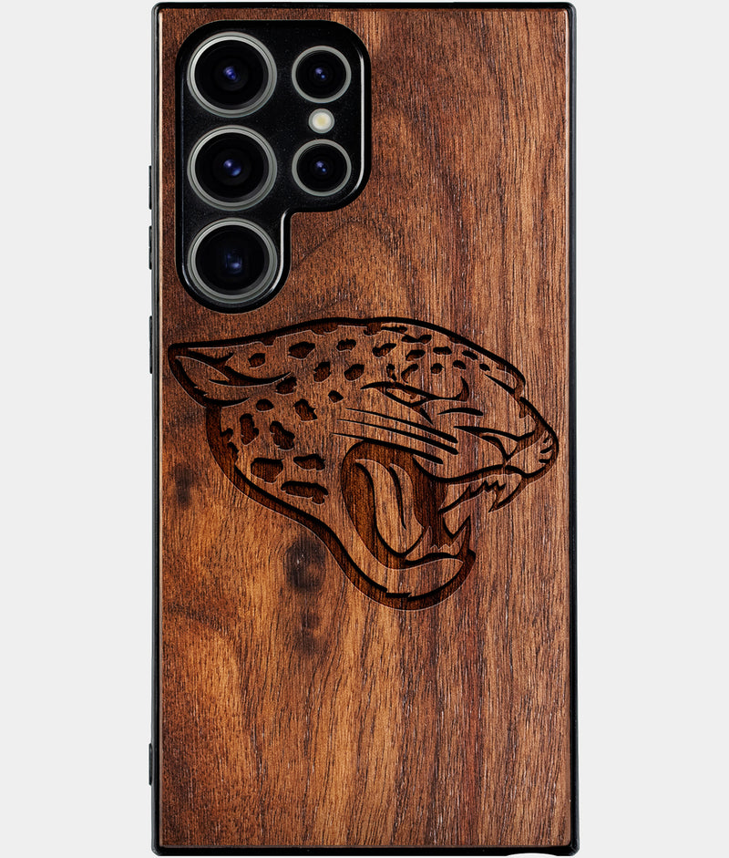 Best Wood Jacksonville Jaguars Samsung Galaxy S25 Ultra Case - Custom Engraved Cover - Engraved In Nature