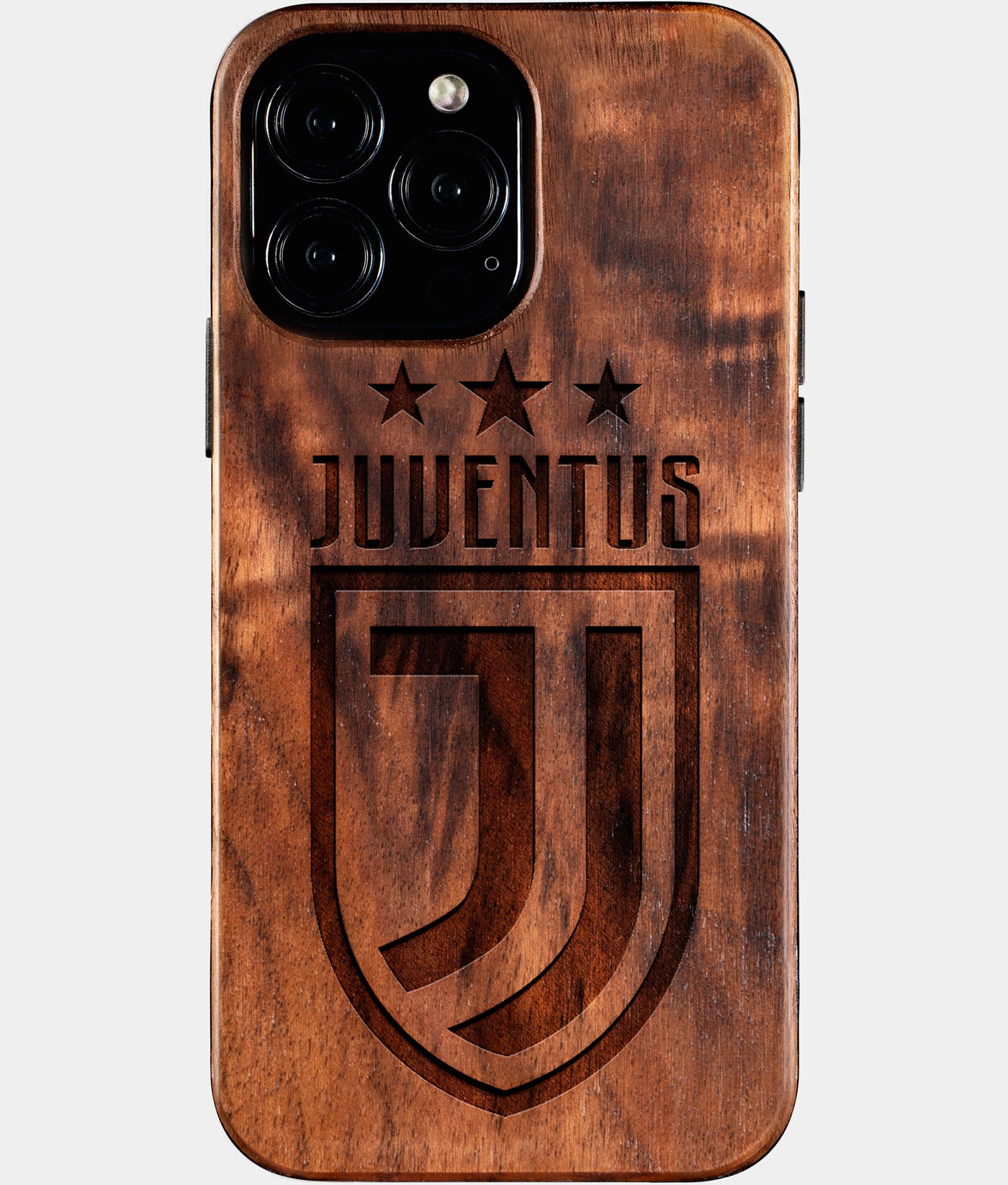 Custom Juventus Club iPhone 16/16 Pro/16 Pro Max/16 Plus Case - Wood Juventus Club Cover - Eco-friendly Juventus FC iPhone 16 Case - Carved Wood Custom Juventus FC Gift For Him - Monogrammed Personalized iPhone 16 Cover By Engraved In Nature