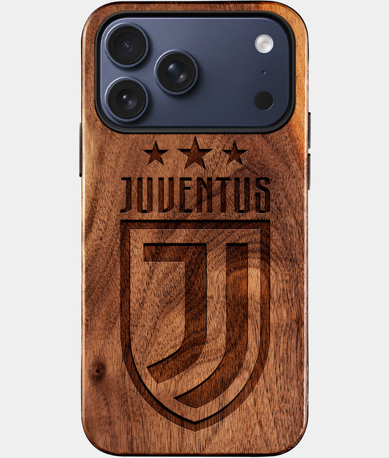 Custom Juventus Club iPhone 17/17 Pro/17 Pro Max/17 Air Case - Wood Juventus Club Cover - Eco-friendly Juventus FC iPhone 17 Case - Carved Wood Custom Juventus FC Gift For Him - Monogrammed Personalized iPhone 17 Cover By Engraved In Nature