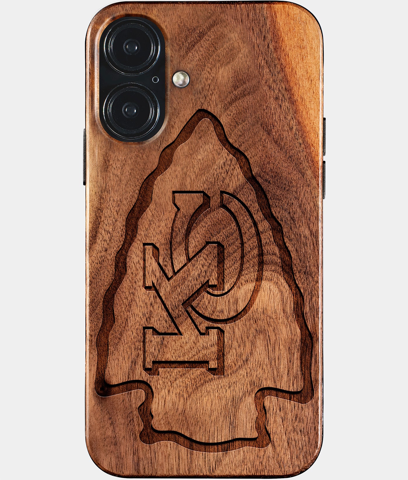Eco-friendly Kansas City Chiefs iPhone 17 Case - Carved Wood Custom Kansas City Chiefs Gift For Him - Monogrammed Personalized iPhone 17 Cover By Engraved In Nature