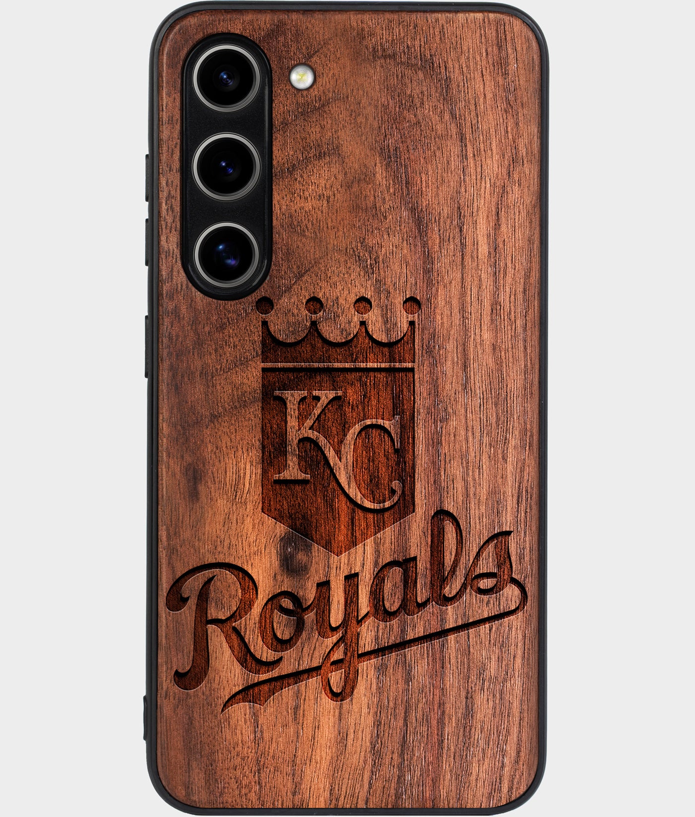 Best Wood Kansas City Royals Galaxy S25 Case - Custom Engraved Cover - Engraved In Nature