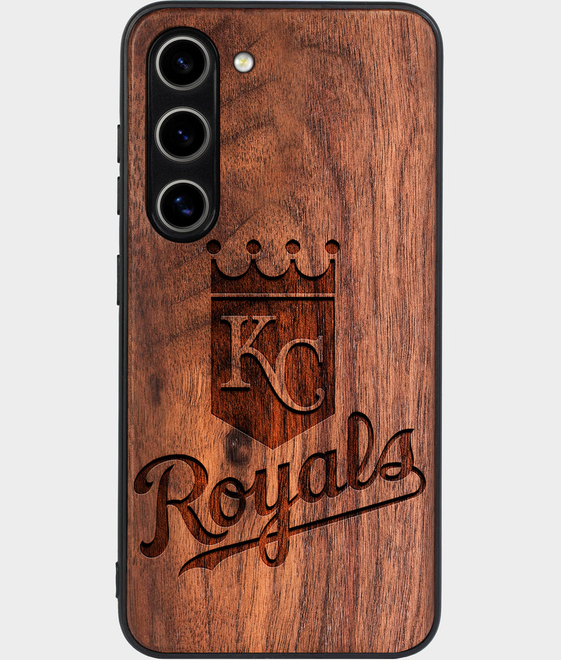 Best Wood Kansas City Royals Samsung Galaxy S25 Case - Custom Engraved Cover - Engraved In Nature