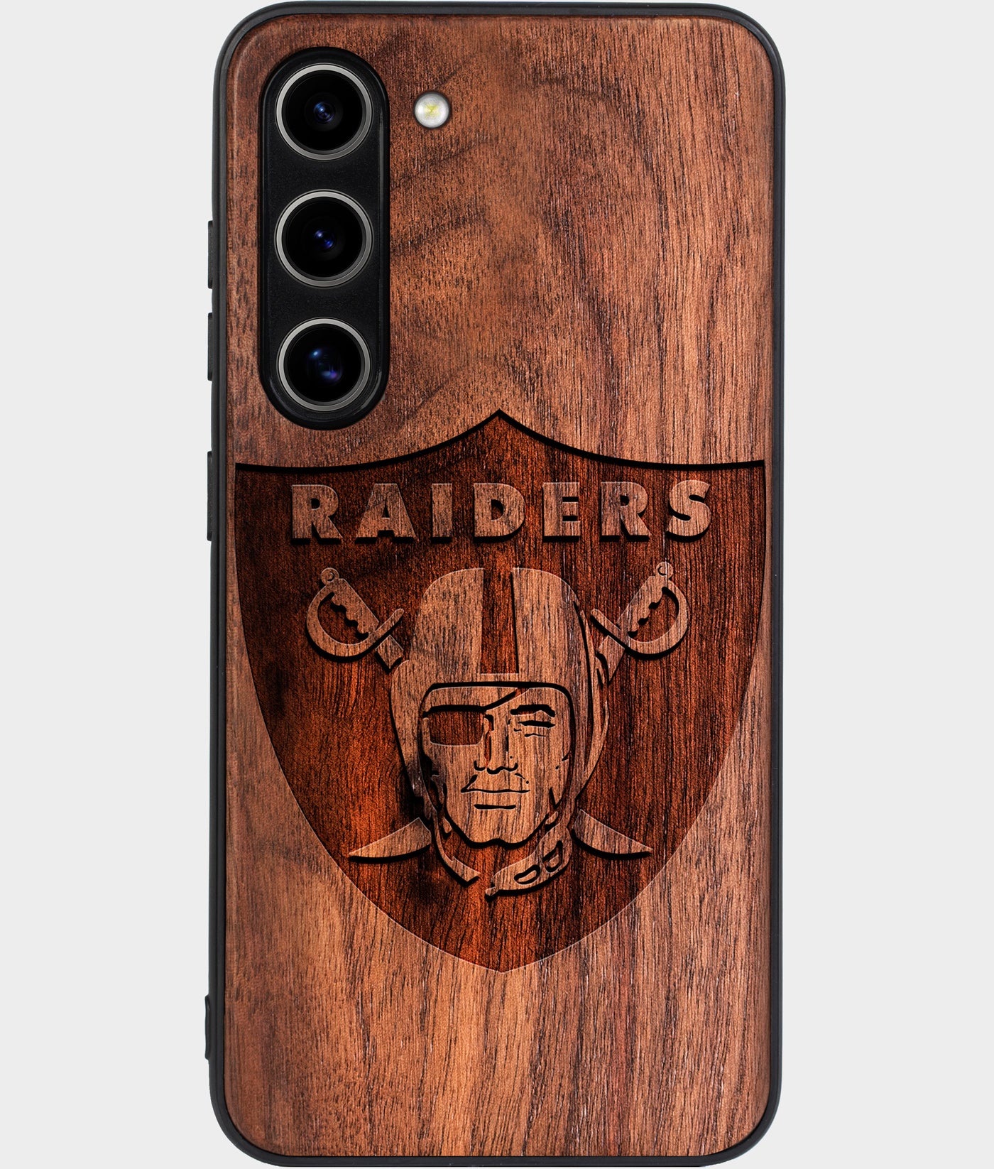 Custom Las Vegas Raiders Samsung S25 Plus Case - Carved Wood Raiders Cover - Eco-friendly Las Vegas Raiders Samsung S25 Plus Case - Custom Las Vegas Raiders Gift For Him - Monogrammed Personalized Samsung S25 Plus Cover By Engraved In Nature