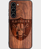 Custom Las Vegas Raiders Samsung S25 Plus Case - Carved Wood Raiders Cover - Eco-friendly Las Vegas Raiders Samsung S25 Plus Case - Custom Las Vegas Raiders Gift For Him - Monogrammed Personalized Samsung S25 Plus Cover By Engraved In Nature
