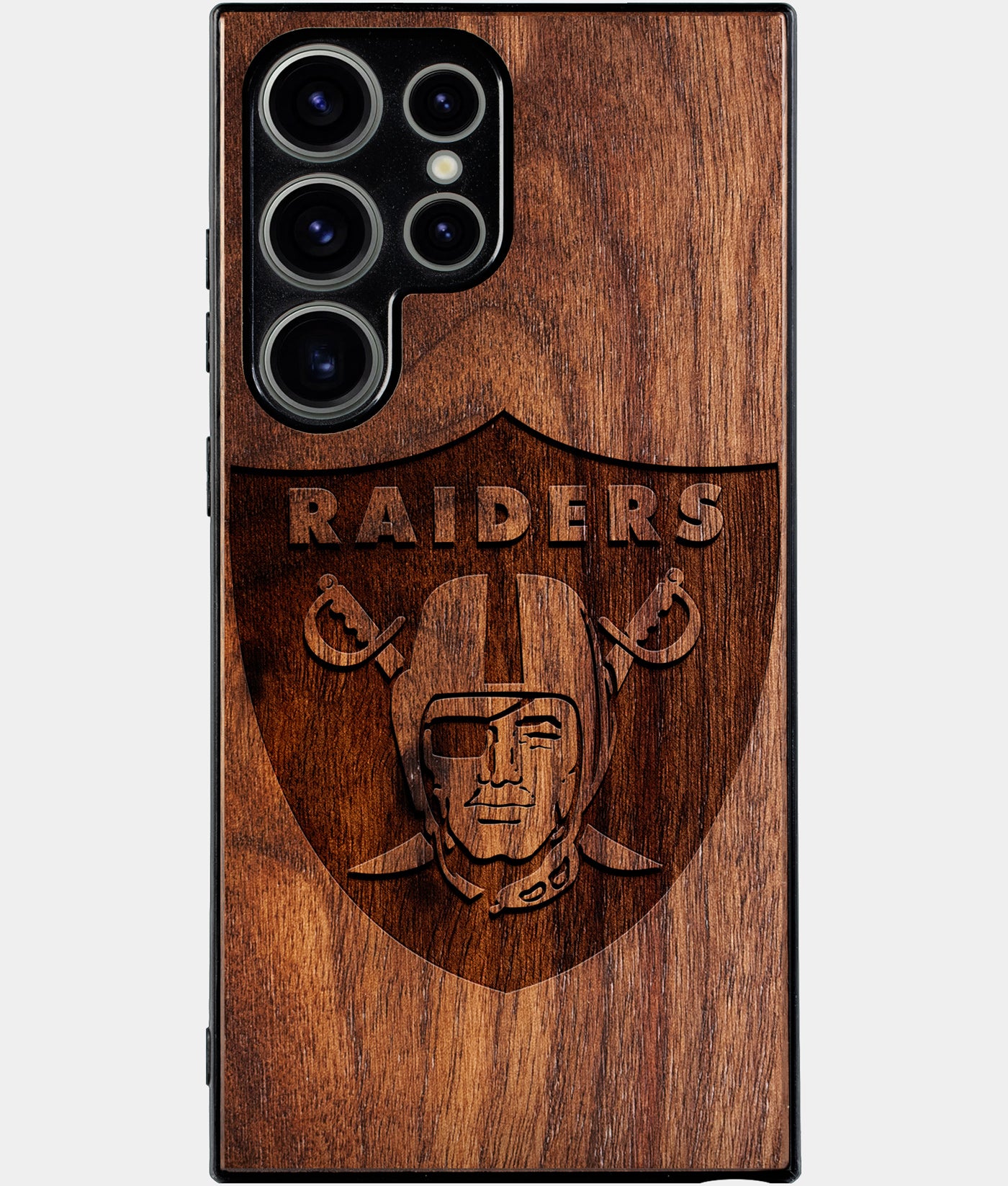 Custom Las Vegas Raiders Samsung S25 Ultra Case - Carved Wood Raiders Cover - Eco-friendly Las Vegas Raiders Samsung S25 Ultra Case - Custom Las Vegas Raiders Gift For Him - Monogrammed Personalized Samsung S25 Ultra Cover By Engraved In Nature