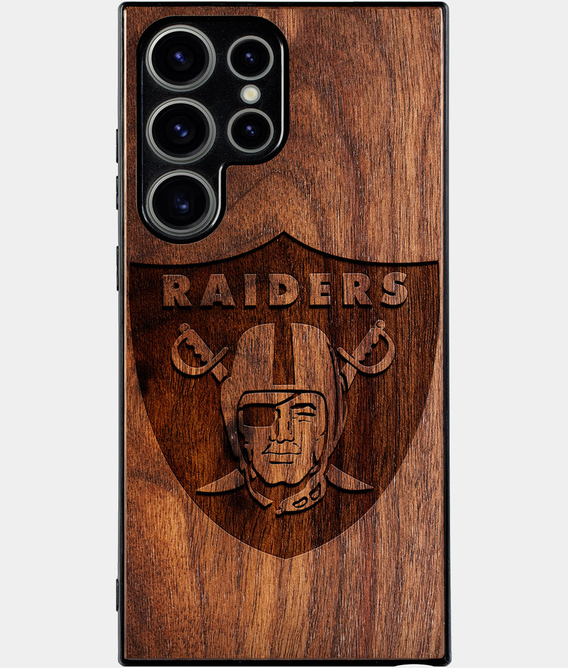Custom Las Vegas Raiders Samsung S25 Ultra Case - Carved Wood Raiders Cover - Eco-friendly Las Vegas Raiders Samsung S25 Ultra Case - Custom Las Vegas Raiders Gift For Him - Monogrammed Personalized Samsung S25 Ultra Cover By Engraved In Nature