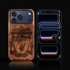 Custom Liverpool F.C. iPhone 17/17 Pro/17 Pro Max/17 Air Case - Carved Wood Liverpool FC Cover
