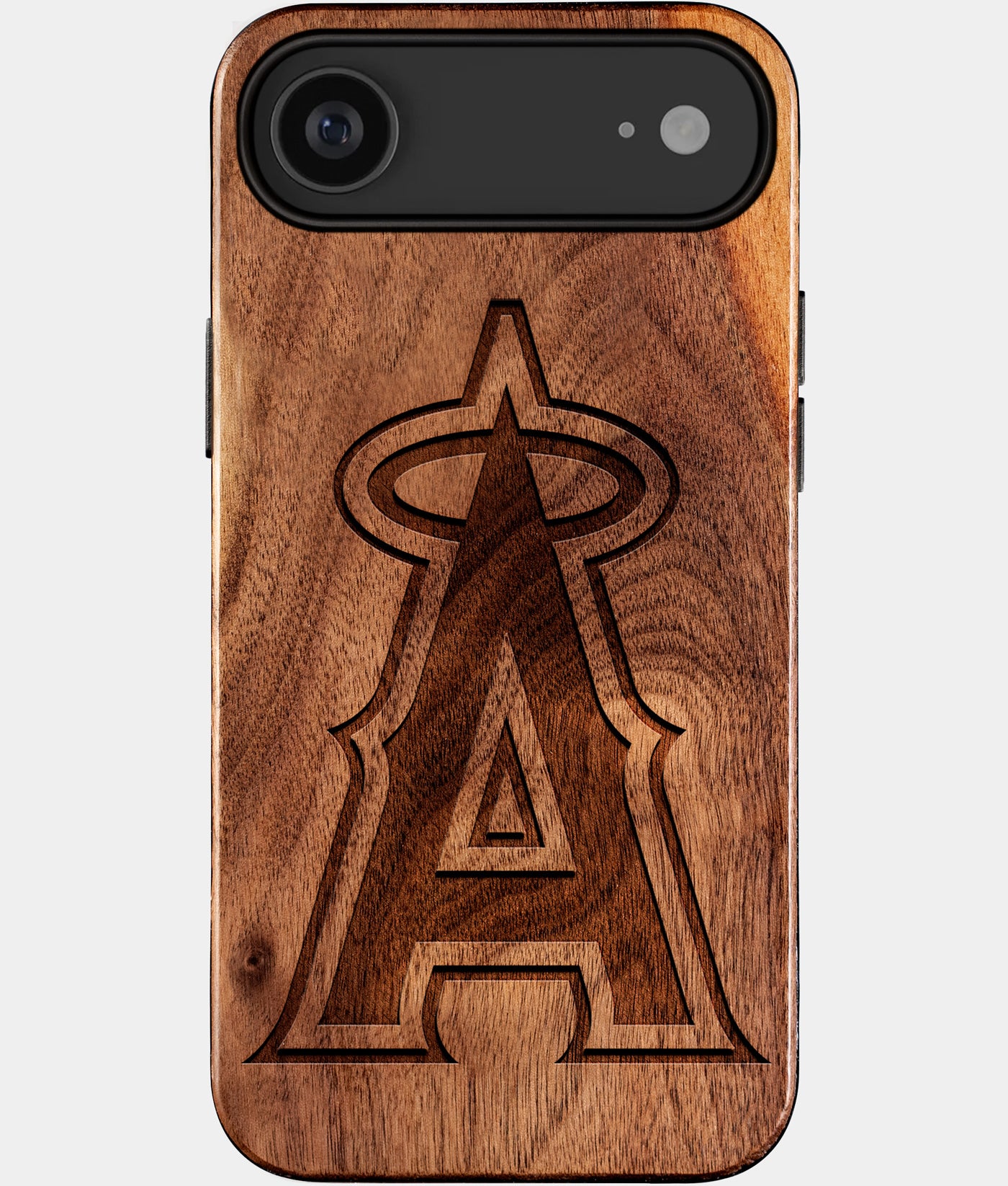 Eco-friendly Los Angeles Angels iPhone 17 Air Case - Carved Wood Custom Los Angeles Angels Gift For Him - Monogrammed Personalized iPhone 17 Air Cover By Engraved In Nature
