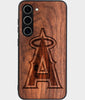 Best Wood Los Angeles Angels Samsung Galaxy S25 Plus Case - Custom Engraved Cover - Engraved In Nature